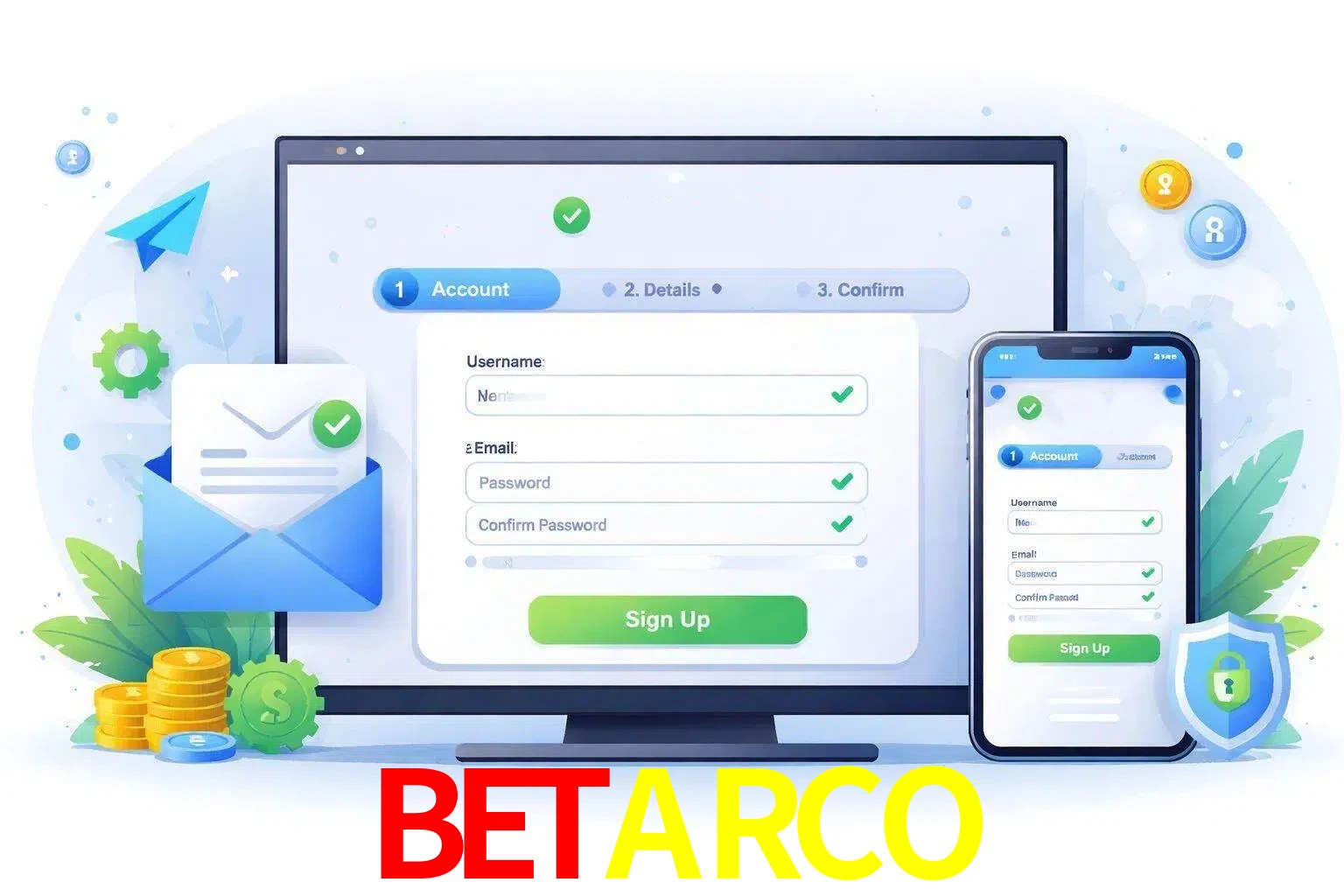 Registro de nuevo usuario y configuración de cuenta BETARCO